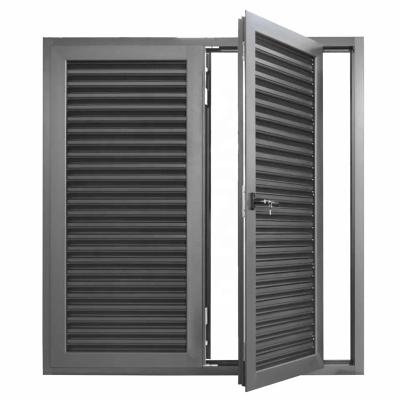 China 2022 Lowest Price Modern Aluminum Shutter Window Proof Window Hot Aluminum French Exterior UV Canopy Components for sale