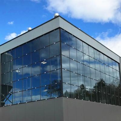 China Modern low-e glass curtain walls building facades double glazed glass aluminum curtain wall for sale