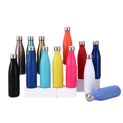 China Sustainable Bpa Free Custom Cola Shaped Double Wall Drinking Vacuum Insulated Sport Stainless Steel Water Bottle for sale