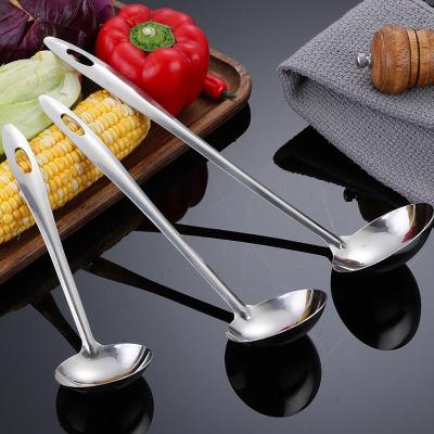 China Mirror Cookware Stainless Steel Sustainable Hot Selling Polish Soup Ladle With Hole And Slotted Spoon for sale