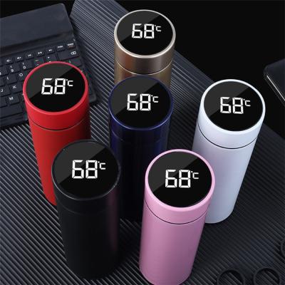 China Vacuum Flasks Stainless Steel Flip Top Logo Insulated Thermos Smart Cup Water Bottle Thermos Viable Custom Digital Tumbler for sale