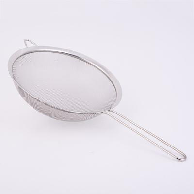 China New Sustainable Type Strainer Well Stainless Steel Mesh Strainer With Reinforced Frame And Sturdy Grip Handle for sale