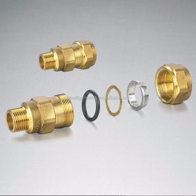 China BRASS High Pressure Thicken Male Thread Pipe Nipple Gas Water Heater Fitting Brass Connector for sale