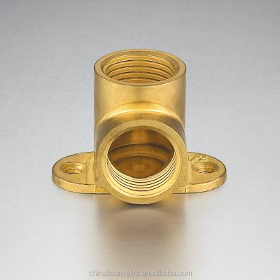 China Casting Brass Female Elbow Fixed Gas Pipe Nipple Brass Quick Connector for sale