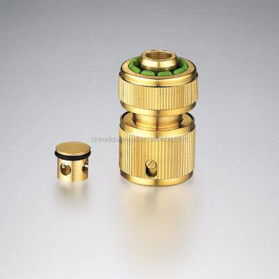 China Adjustable Forged Brass Quick Coupling Garden Hose Connector for sale