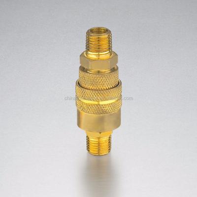 China Metal Brass Hydraulic Quick Couplings Male Thread Turning Hose Joint Quick Connectors for sale