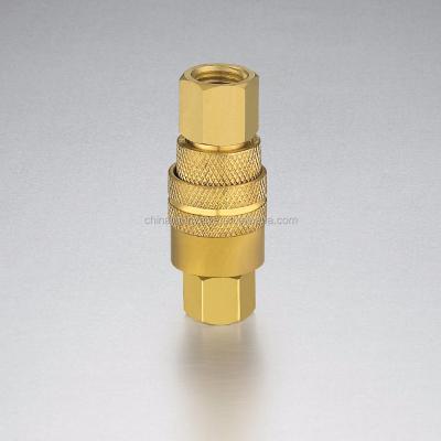 China Metal Brass Hydraulic Quick Couplings Female Thread Turning Hose Joint Quick Connectors for sale