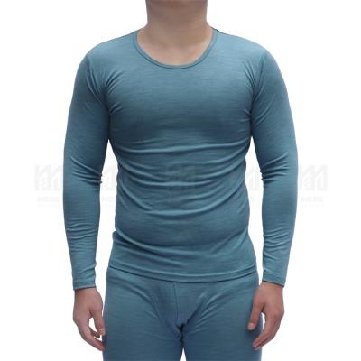 China OEM Long Johns Thermal Custom Long Sleeve Crewneck Men's Suit Underwear Merino Wool Base Layer Long Johns Set Heated Thermal Underwear for sale