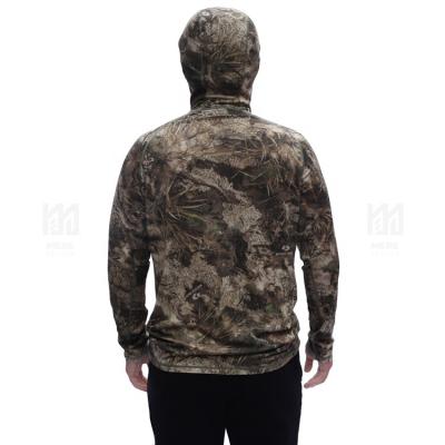 China Wholesale Anti-wrinkle 100% Merino Wool Fabric Hunting Clothes Sweatshirt OEM Hunting Pullover Hunting Camouflage Shirt Hoodie for sale