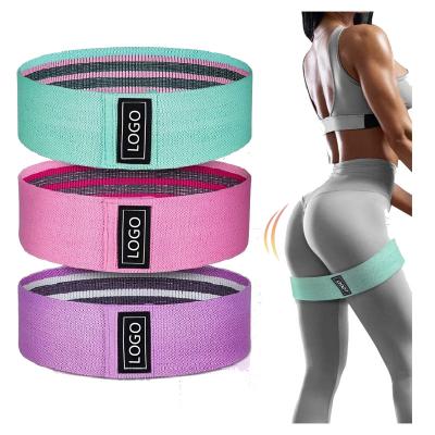 China High Strength Adult Custom Logo 3 In 1 Hip Resistance Band Set For Men Women Fitness for sale