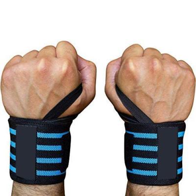 China Universal Durable Custom Logo Cross Shaping Powerlifting Weightlifting Gym Wrist Wraps for sale