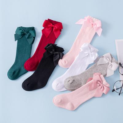 China Sustainable Good Quality Hot Sales Super Cute Baby Bow Boots Knee High for sale