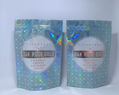 China Custom Hologram Moisture Proof Bag For Coconut Coffee Shimmer Scrub Packaging for sale