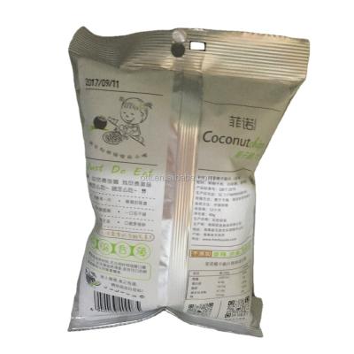 China Custom Printing Organic Food Grade Snacks Moisture Proof Coconut French Fries Packing Aluminum Foil Pillow Bag for sale