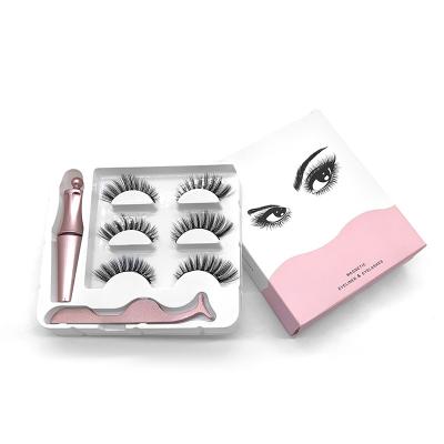 China SY Shuyingmagnetic Long Natural Eyelashes And Eyeliner Magnetic Eyelashes Magnetic Eyelashes With Tweezers for sale