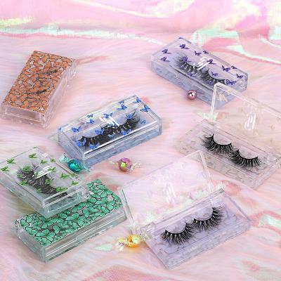 China Winged SY Shuying Mink Eyelash Strips 18mm False Lashes Comfortable Luxury Custom Plastic Eyelash Packaging Box China Suppliers ODM for sale