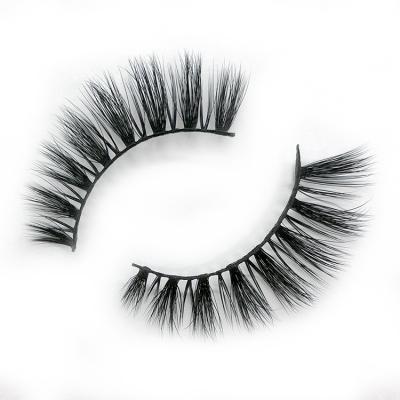 China Vegan Natural Long Natural False Mink Eyelashes Korean Private Label for sale