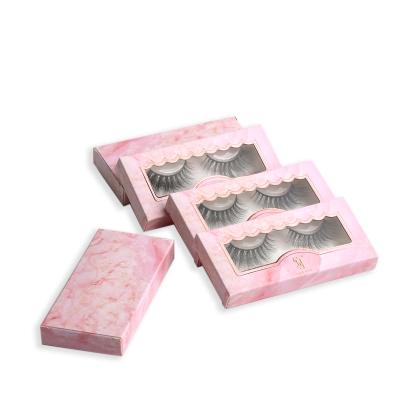 China SY SHUYING'S Faux 4D Fake 4D Natural Fake Paper Synthetic Natural Winged Silk Eye Lash Box Logo Premium Luxury Lash Bulk for sale