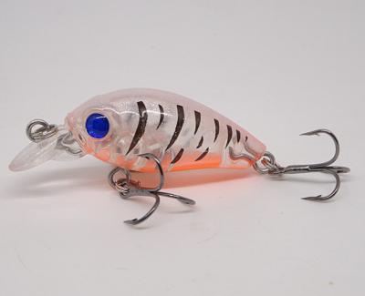 China ABS Plastic Small Crankbait Hard Transparent Mini Lure Fishing Bait for sale