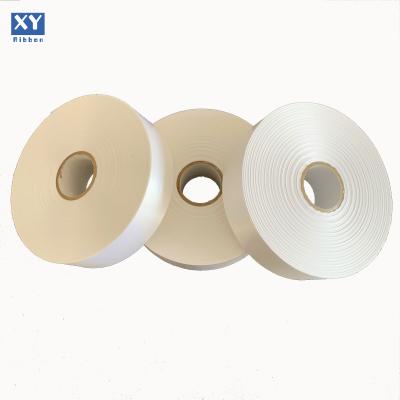 China Supplier hot sales factory high quality extra dense polyester satin ribbon for barcode for garment label for sale