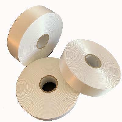 China Sustainable Fashion Polyester Satin Ribbon Label Tape Single Faced Tape for sale