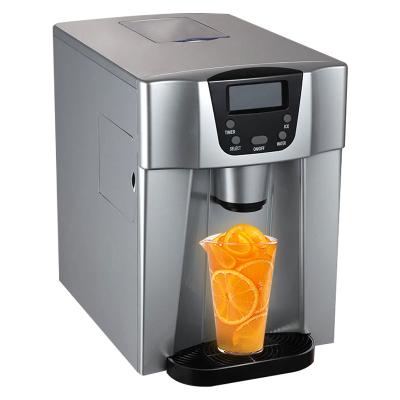 China Hotel household portable ice maker milk tea shop 220v bar 12KG/24H automatic small ice maker protection function for sale