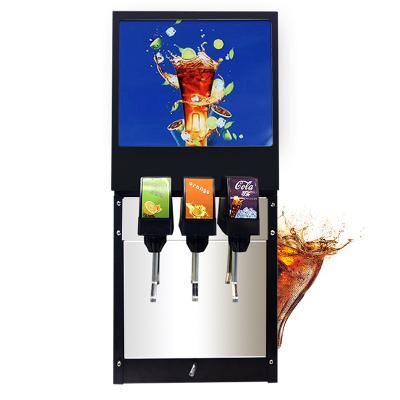 China 3 Flavors Stainless Steel Cola Maker Beverage Dispenser Machine Soda Fountain Machine Cola Making Machine KLJ3F for sale