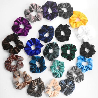 China Wholesale premium European and American style velvet hair scrunchies sets elastic hair bands velvet hair scrunchies for women for sale