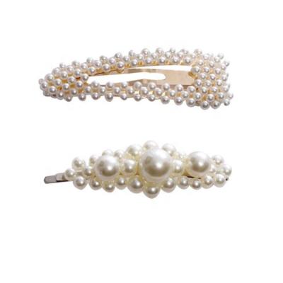 China Hair Decoration Fashion Hair Accessories Bead Clip, Bead Metal Hair Bobby Clip for sale