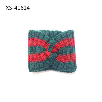 China Fashion new design handmade green turban crochet crossover tank top knit head wrap for sale