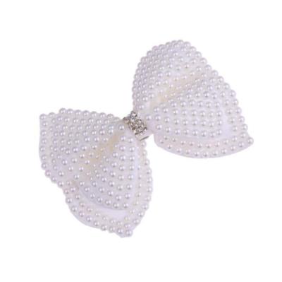 China Hair Decoration Pearl Bow Alligator Hair Clip Cloth Flower Duck Hair Clip Accessories for sale