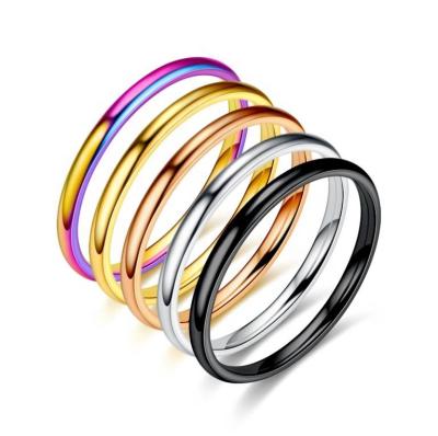 China Steel Jewelry Ring Open Ring For Lady New Fashion Casual/Sporty High Quality Titanium 2mm for sale