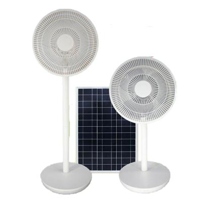 China Household 12 Inch Rechargeable Solar Fan For Home Air Cooler Fan Stand rechargablefan for sale