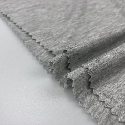 China Super Soft Anti-bacteria Plain Dyed 220gsm Knit Spandex Bamboo Fabric For T Shirt for sale