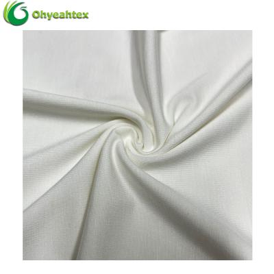 China Anti Pill FSC Certificate 200GSM Bamboo Lyocell Chitosan Spandex Solid Color Fabric For Lady Tops for sale