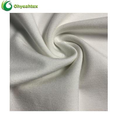 China 67% 28% Cotton 5% Spandex High Quality Waterless Dye Bamboo Fabric For T-shirt for sale