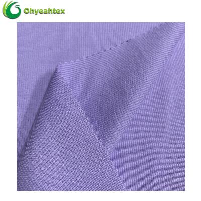 China Shrink-Resistant Comfortable Solid 100% Cotton 2x2 Ribbed Fabric Soft For Dress for sale