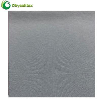 China Manufacturer Supplier OEKO Certificate 100 Anti-static Gray Color Knitted French Terry 100 Organic Cotton Fabric For Sleepwear for sale