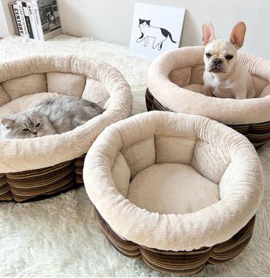 China Indoor Washable Pet Bed for Small Dogs and Kittens ODM Designs Function Warm Comfortable for sale