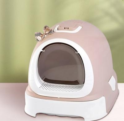 China Spacious and Durable Enclosed Cat Litter Box Easy to Clean for All Cats ODM Designs for sale