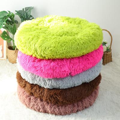 China Comfortable Washable Donut Dog Cat Pet Bed Mat for Soft Luxury Designer Plush Material for sale