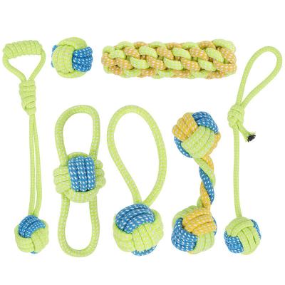 China Dog Puppy Rope Chew Toys Set Cotton Rope Interactive Toy for Small Medium Large Dogs for sale