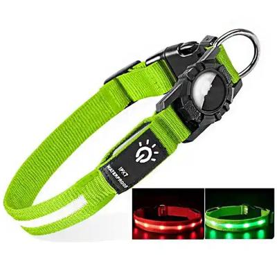 China Waterproof Light Up LED AirTag Dog Pet Collar Night Lights for Dogs and Night Walking for sale