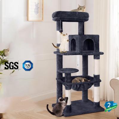 China Customization Service Provided 143cm Cat Tree with Plush Perch Multi-Level Cat Tower for sale