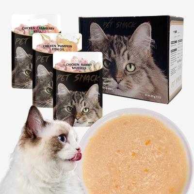 China High Protein Adult Wet Cat Food Pouches Chicken Ocean Fish Wet Food Cat Treats Snacks for sale