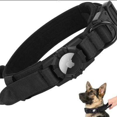 China Nylon Dog Training Collar for Running Walking Hiking Airtag Tracker Protective Case Now for sale