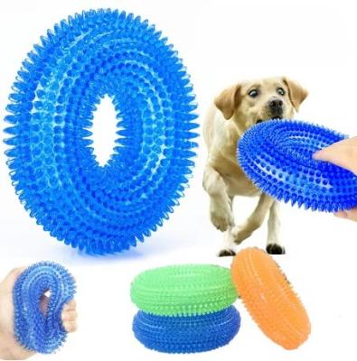 China Pet Dog Interactive Chew Toy Squeaky Bite Resistant Barbed Tooth Cleaning Toy for Dogs for sale