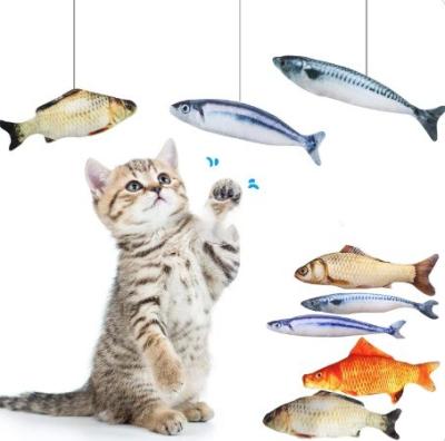 China Interactive Cat Funny Toy Realistic Flopping Fish Catnip Cat Toys for Small Animals for sale