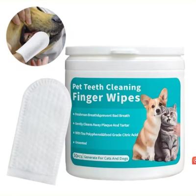 China Convenient and Effective Pet Oral Cleaning with Natural Fragrance Finger Sleeve Wet Wipes for sale