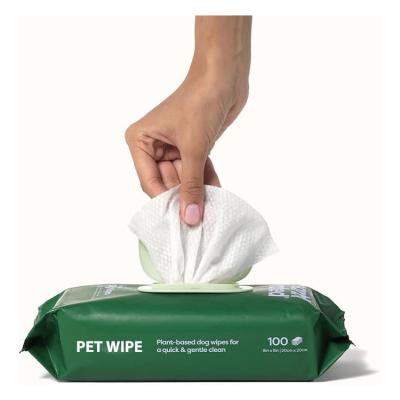 China Pet Cleaning Wipes with Natural Plant Based Formula Biodegradable and Eye-Friendly for sale